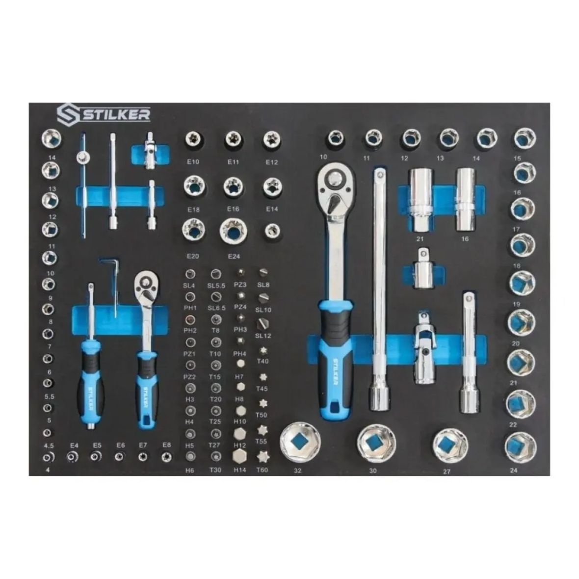 CARRO DE TALLER DE 5 CAJONES CON 130 HERRAMIENTAS-MODULOS DE ESPUMA - Imagen 3