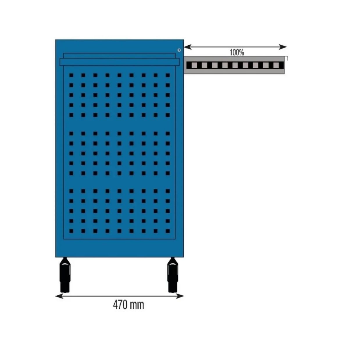 CARRO DE TALLER DE 7 CAJONES 7701X470X970MM VACIO - Imagen 5