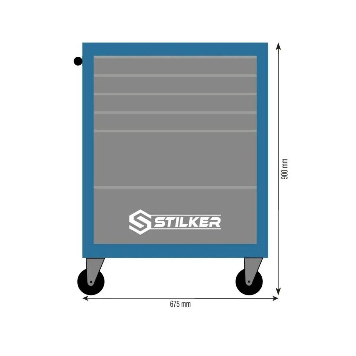 CARRO DE TALLER 7 CAJONES AZUL/GRIS 675X450X900MM VACIO - Imagen 3