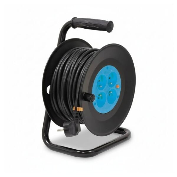 CARRETE DE CABLE ELÉCTRICO DE 4 TOMAS