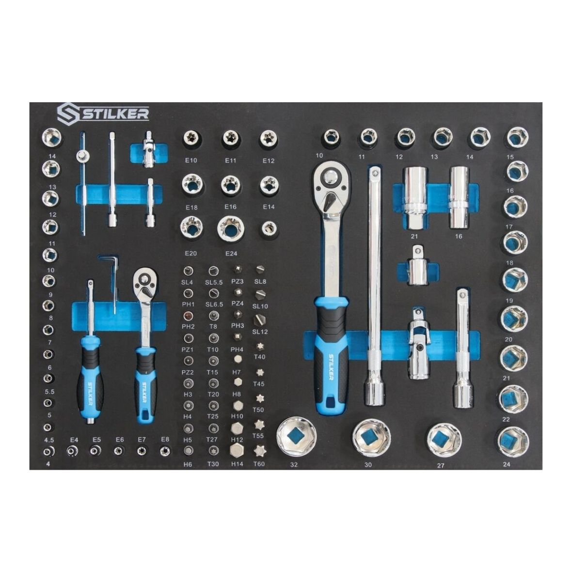 MUEBLE DE TALLER DE 4 UNIDADES CON TAPA DE MADERA 25MM -147 HERRAMIENTAS - Imagen 7
