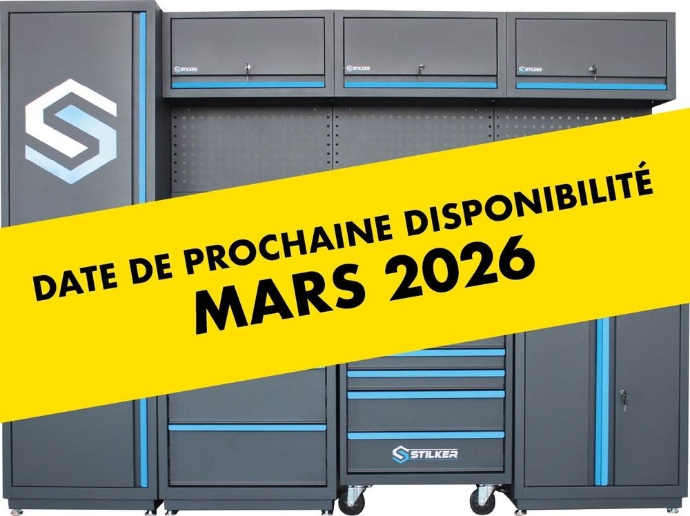 MUEBLE DE TALLER DE 4 UNIDADES CON TAPA DE MADERA 25MM