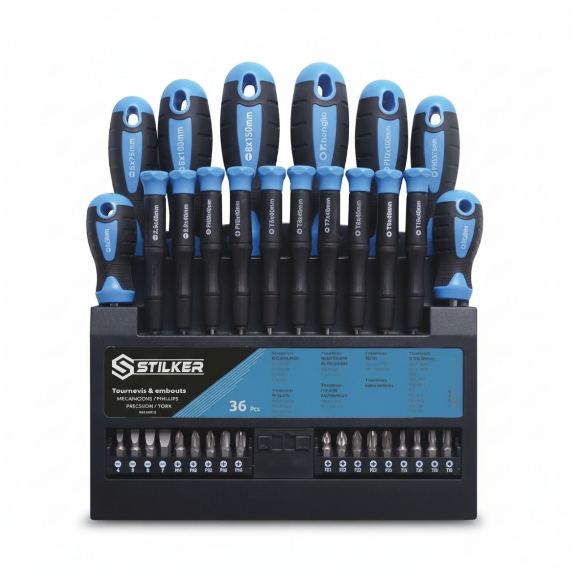 DESTORNILLADORES Y PUNTAS- EXPOSITOR 36 PIEZAS