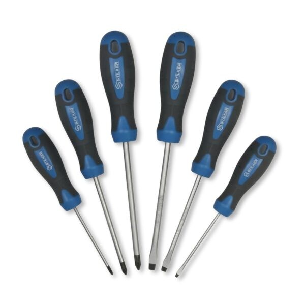 DESTORNILLADORES DE PUNTA PLANA Y PHILLIPS®6 PIEZAS