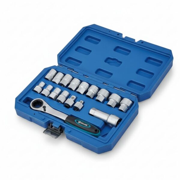 JUEGO DE VASOS PASANTES DE 3/8" Y 1/2"-17 PIEZAS