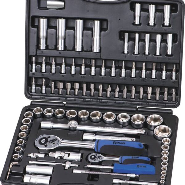 JUEGO DE LLAVES DE VASO DE 1/4" Y 1/2"-93 PIEZAS