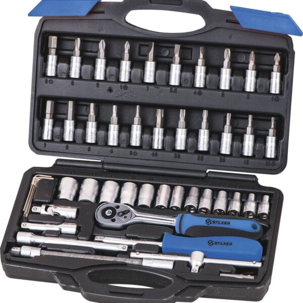 JUEGO DE LLAVES DE VASO DE 1/4"- 46 piezas