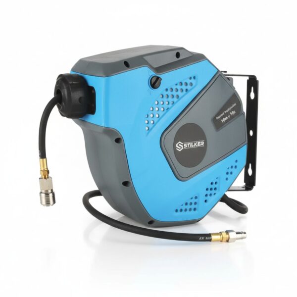 ENROLLADOR AUTOMATICO GIRATORIO PARA MANGUERA AIRE HIBRIDA 8 BAR, 8X12 MM, 10+1m